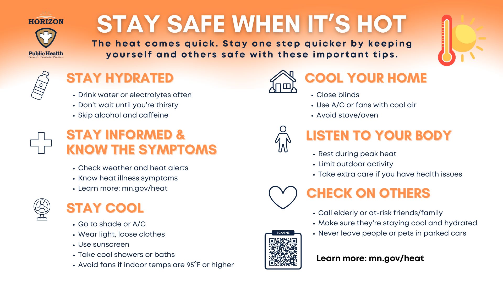 Stay safe when it's hot.