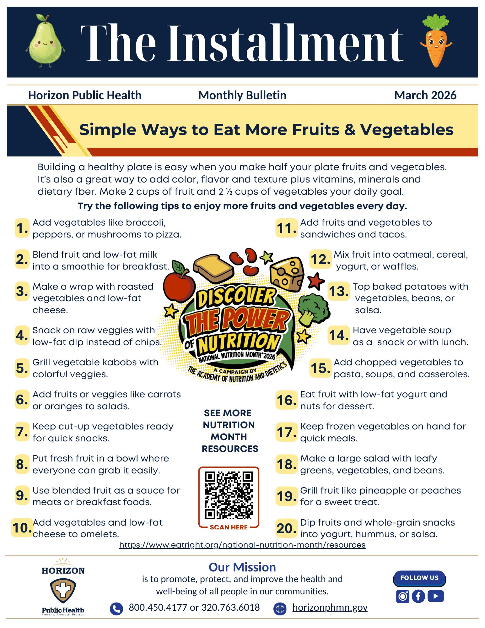 March Installment - Eat Right (English)